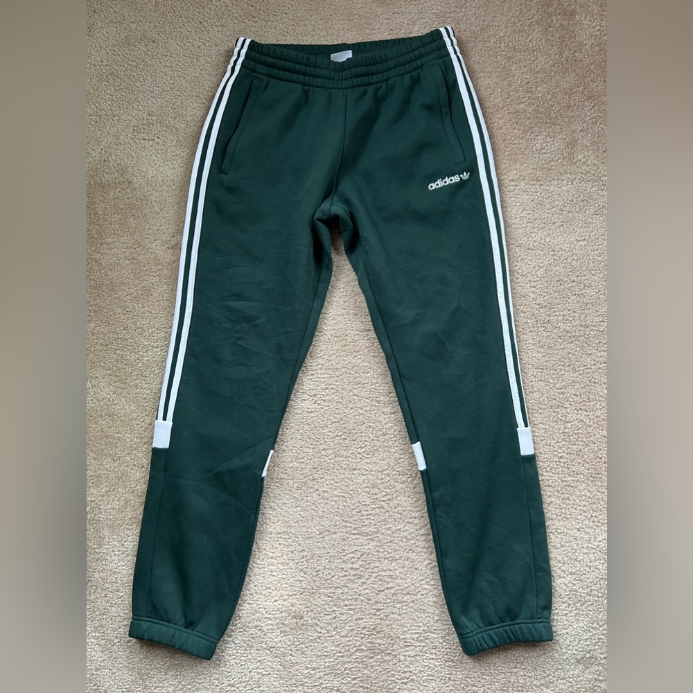 Adidas green jogger pants